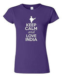 Junior Keep Calm And Love India Country Nation Patriotic Novelty T-Shirt Tee