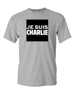 Je Suis Charlie France Freedom Bold Paris Protest Novelty DT Adult T-Shirt Tee