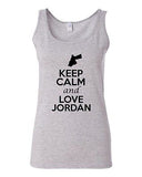 Junior Keep Calm And Love Jordan Country Patriotic Sleeveless Tank Top