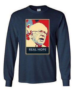 Long Sleeve Adult T-Shirt Real Hope Bernie 2016 Election President Politics DT