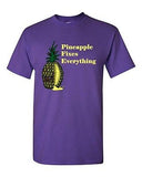 Pineapple Fixes Everything Sweet Fruits Dessert Novelty Adult DT T-Shirts Tee