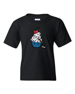 Too Cute To Eat Cupcake Sweet Food Dessert Novelty DT Youth Kids T-Shirt Tee