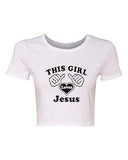 Crop Top Ladies This Girl Loves Jesus God Religion I Love Jesus T-Shirt Tee