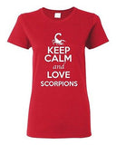 Ladies Keep Calm And Love Scorpions Venom Animal Lover Wild Funny T-Shirt Tee