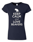 Junior Keep Calm And Love Beavers Rats Rodents Animal Lover Humor T-Shirt Tee