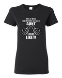 Ladies This Is What The World's Greatest Aunt Auntie Gift Novelty T-Shirt Tee
