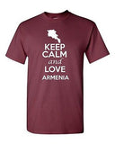 Keep Calm And Love Armenia Country Patriotic Novelty Adult T-Shirt Tee