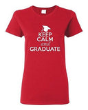 Ladies Keep Calm And Graduate Graduation Success School Diploma T-Shirt Tee