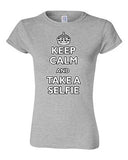 Junior Keep Calm And Take A Selfie Selfy Photo Camera Funny Humor DT T-Shirt Tee