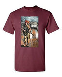Soldier Jeep Rifle War Game Peace Tanya Ramsey Artwork Art DT Adult T-Shirts Tee