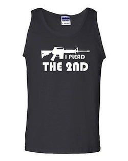 I Plead The 2nd Pro Gun Rights Novelty Statement Graphic Adult Tank Top
