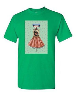 Old Music Radio Dress Retro Tanya Ramsey Artworks Art DT Adult T-Shirts Tee