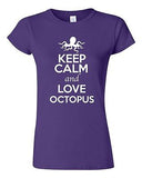 Junior Keep Calm And Love Octopus Seafood Sea Animal Lover Humor T-Shirt Tee