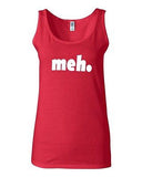 Junior Meh Geek Nerd Cool Retro Novelty Statement Graphics Tank Top