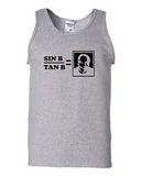 Sin B Tan B = Cos B Math Funny Humor Novelty Statement Graphics Adult Tank Top