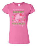 Junior Merry Fishmas Fish Santa Hook Fishing Hat Ugly Christmas DT T-Shirt Tee