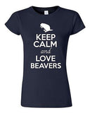 Junior Keep Calm And Love Beavers Rats Rodents Animal Lover Humor T-Shirt Tee