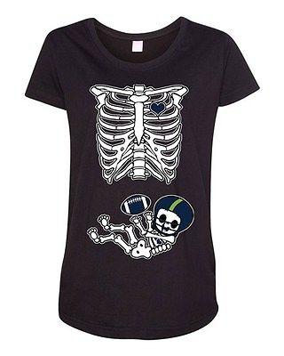 Baby Skeleton Seattle Football Maternity DT T-Shirt Tee