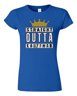 Junior Straight Outta Kauffman Crown Baseball Ball Game Sports DT T-Shirt Tee