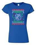 Junior Merry Pitmas Dog Pitbull Dog Animals Ugly Christmas Funny DT T-Shirt Tee
