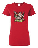 Ladies Zombie Pig Undead Boar Monster Animals Horror Apocalypse DT T-Shirt Tee