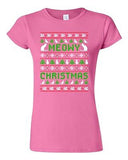 Junior Meowy Christmas Ugly Xmas Cat Meow Pets Kitten Funny Humor DT T-Shirt Tee