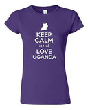 Junior Keep Calm And Love Uganda Country Nation Patriotic Novelty T-Shirt Tee