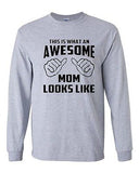 Long Sleeve Adult T-Shirt This Is What An Awesome Mom Looks Like Mommy Mama Tee