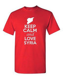 Keep Calm And Love Syria Country Nation Patriotic Novelty Adult T-Shirt Tee