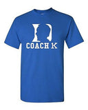 Coach K Face 1000 Wins 1K Ball Game Basketball Sports Fan Wear Adult T-Shirt Tee