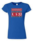 Junior Warning If Zombies Chase Us Tripping You Walking Dead TV DT T-Shirt Tee