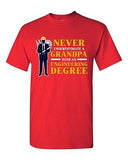 Never Underestimate A Grandpa With Engineering Degree Funny DT Adult T-Shirt Tee