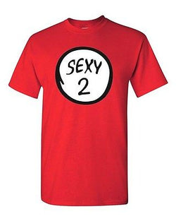 Adult Red Sexy 2 Two Drunk Beer Funny Humor Parody Thing T-Shirt Tee
