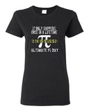 Ladies It Only Happens Once In A Lifetime Ultimate Pi Day Math DT T-Shirt Tee
