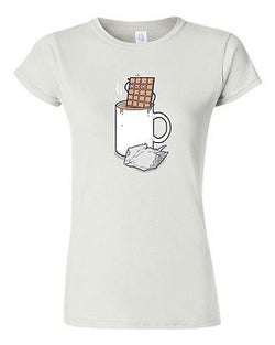 Junior Randy Otter Hot Chocolate Cup Desserts Funny Arts Portray DT T-Shirt Tee