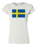 Junior Sweden Country Flag Swedish Stockholm State Nation Patriot DT T-Shirt Tee