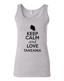 Junior Keep Calm And Love Tanzania Country Nation Patriotic Sleeveless Tank Top