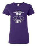 Ladies This Is What The World's Greatest Aunt Auntie Gift Novelty T-Shirt Tee