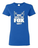 Ladies What Does the Fox Say Sound Music Song Party Swag Retro Cool T-Shirt Tee