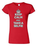 Junior Keep Calm And Take A Selfie Selfy Photo Camera Funny Humor DT T-Shirt Tee