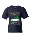 Merry Christmas Ugly Xmas Car Tree Funny Humor DT Youth Kids T-Shirt Tee