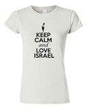 Junior Keep Calm And Love Israel Country Nation Patriotic Novelty T-Shirt Tee