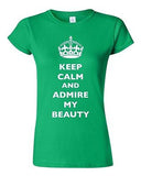 Junior Keep Calm And Admire My Beauty Beautiful Crown Queen Funny DT T-Shirt Tee