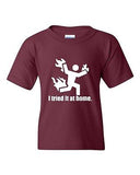 I Tried It At Home Funny Humor Novelty Youth Kids T-Shirt Tee