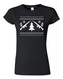 Junior Guns Ugly Christmas Snow Rifle Tree Grenade Funny Humor DT T-Shirt Tee