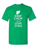 Keep Calm And Love Syria Country Nation Patriotic Novelty Adult T-Shirt Tee