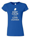 Junior Keep Calm And Love Uganda Country Nation Patriotic Novelty T-Shirt Tee