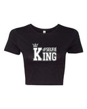 Crop Top Ladies Selfie King Crown Pic Photo Camera Funny Humor DT T-Shirt Tee