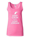 Junior Keep Calm And Love Jordan Country Patriotic Sleeveless Tank Top