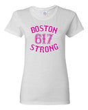Ladies Boston Strong 617 Marathon Strong Support Terrorist Attack T-Shirt Tee